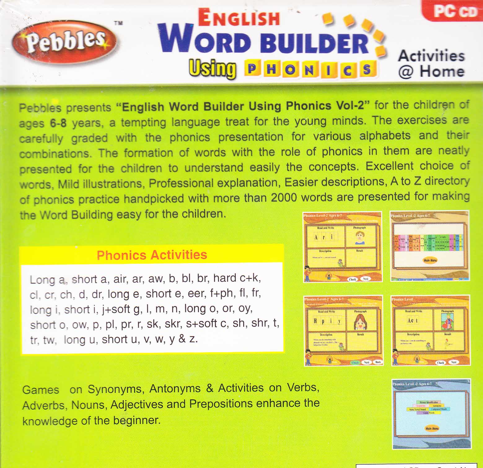 Description Pebbles English Word Builder Volume 2 Dvd