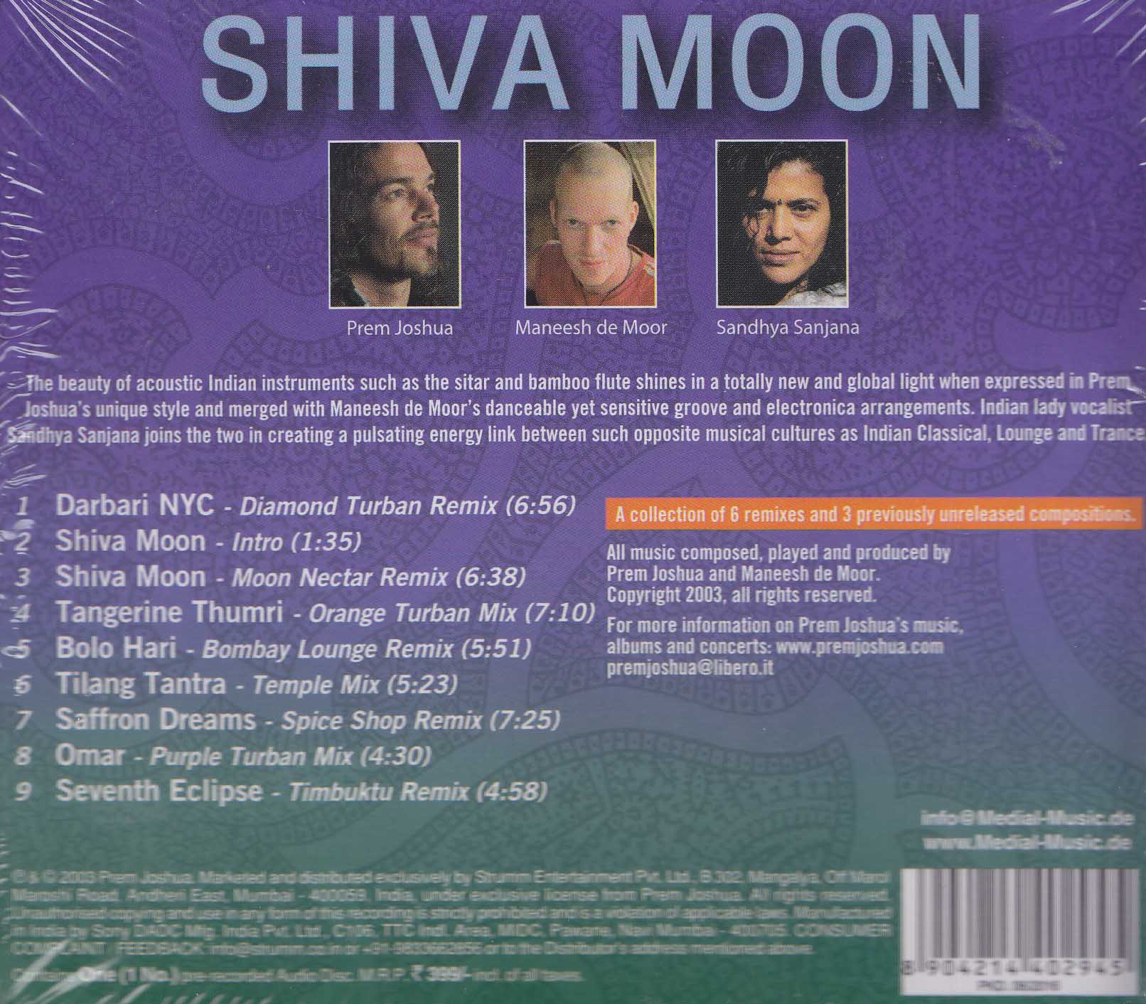 Description Shiva Moon Prem Joshua Audio Cd njmtv com