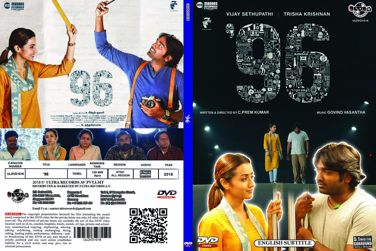 Description 96 Tamil DVD