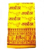 Shawl Yellow-Jai Shri Ram Imprinted